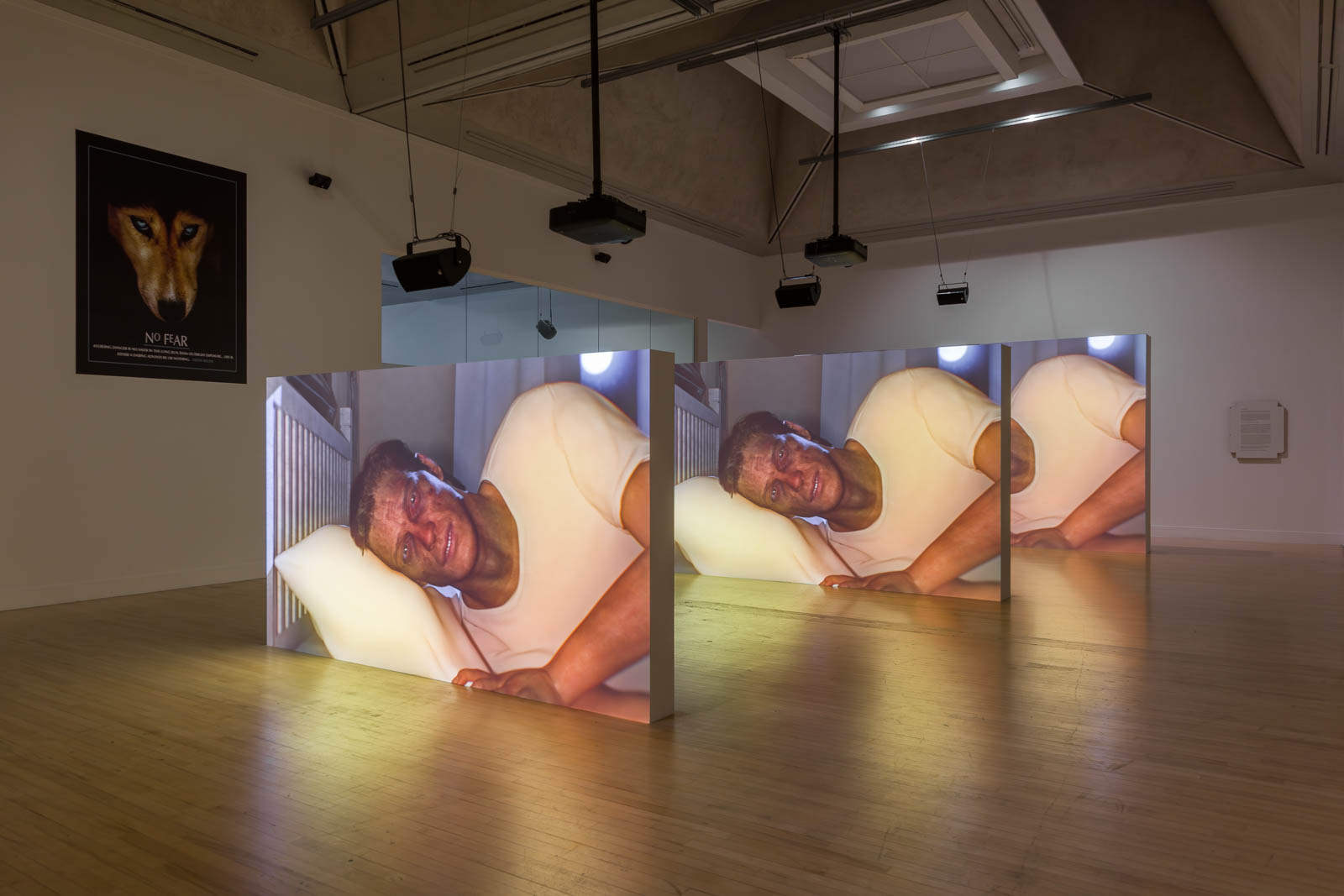 Ed Atkins, Hisser, 2015, video projection with 5.1 surround sound, installation view Tate Britain