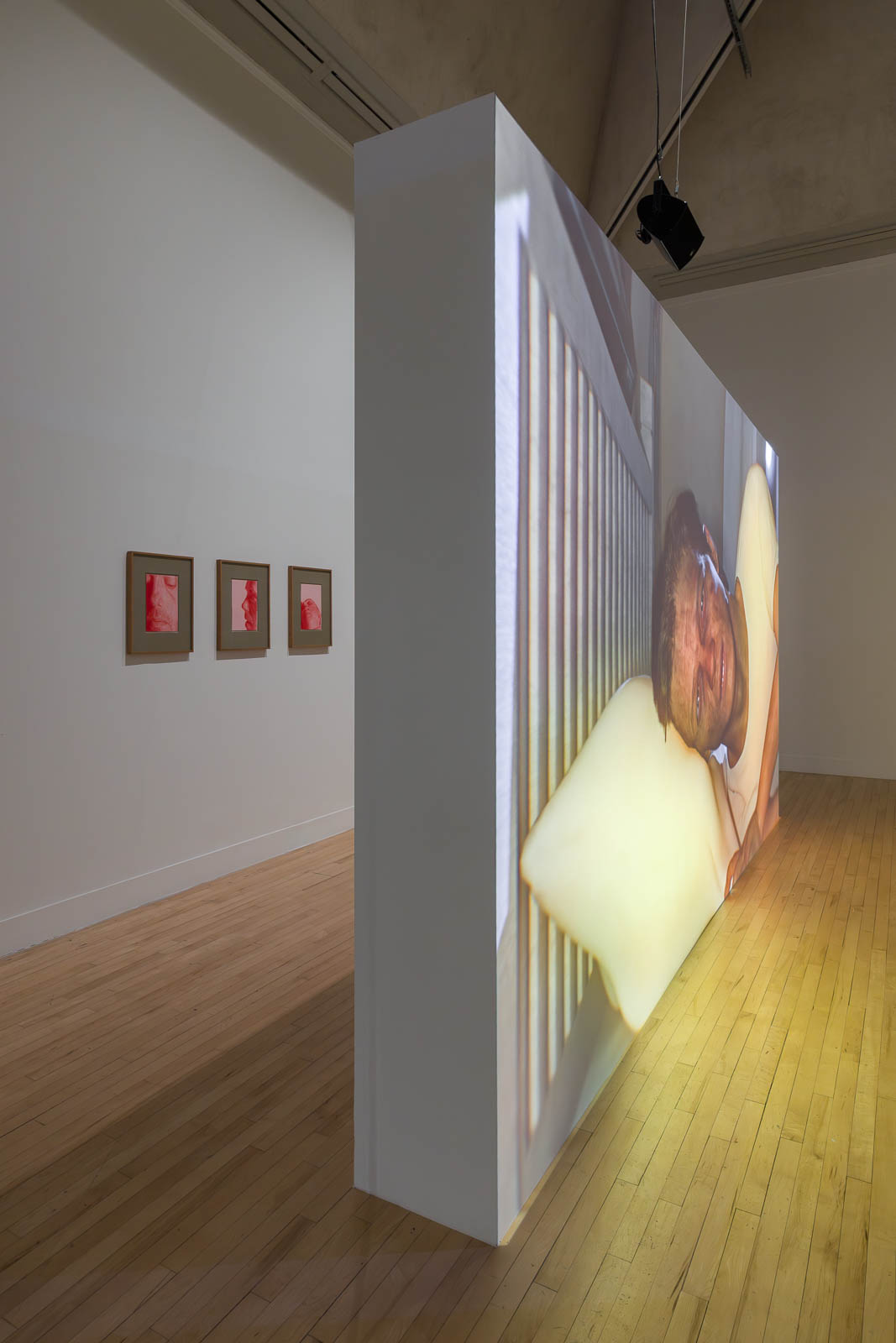 Ed Atkins, Untitled, 2023, pencil on paper, self-portrait, installation view Tate Britain