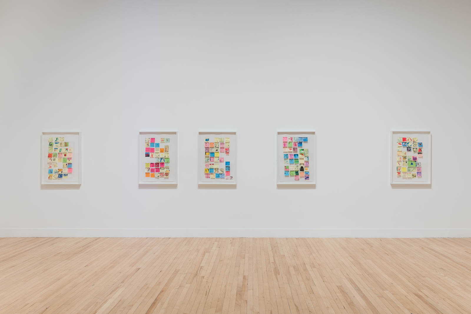 Ed Atkins, Children, 2025, Post-it note drawings, installation view Tate Britain