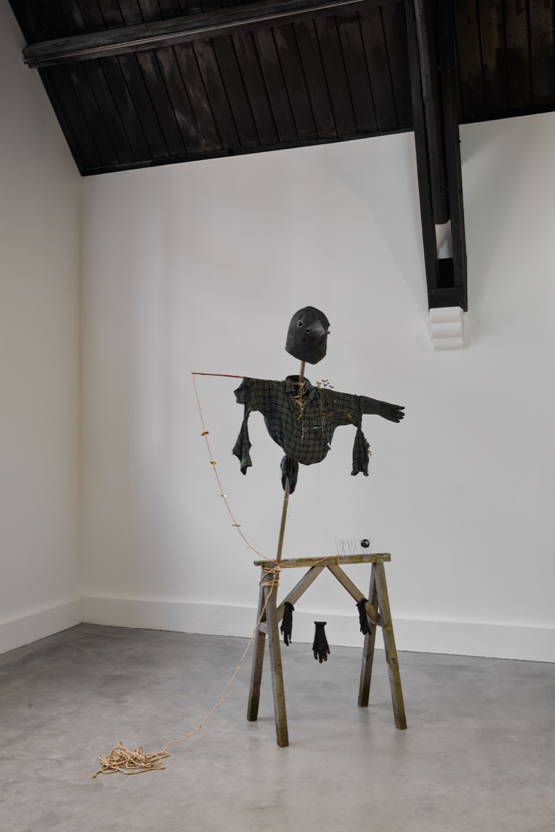 Installation view of Caspar Heinemann's 'Sod All' exhibition at Studio Voltaire, London, 2025