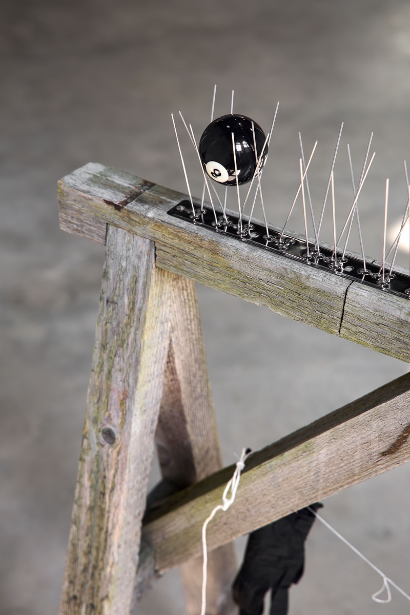 Installation view of Caspar Heinemann's 'Sod All' exhibition at Studio Voltaire, London, 2025