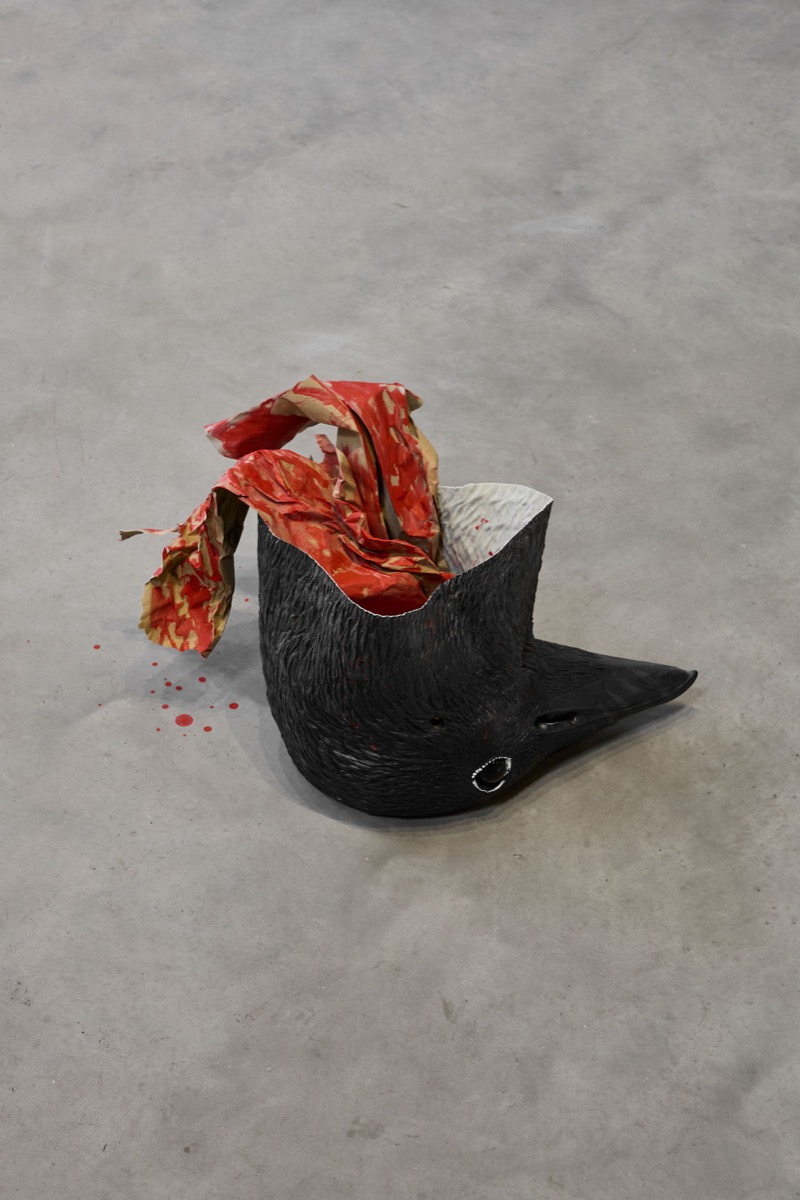 Installation view of Caspar Heinemann's 'Sod All' exhibition at Studio Voltaire, London, 2025