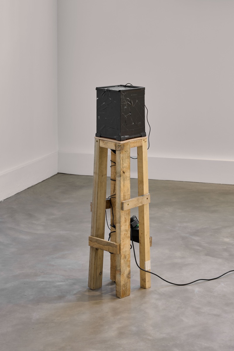 Installation view of Caspar Heinemann's 'Sod All' exhibition at Studio Voltaire, London, 2025