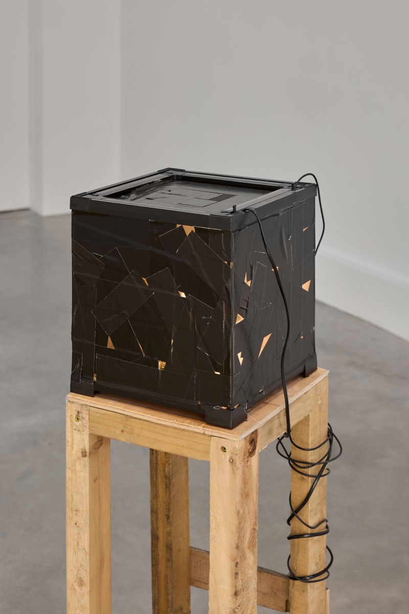 Installation view of Caspar Heinemann's 'Sod All' exhibition at Studio Voltaire, London, 2025