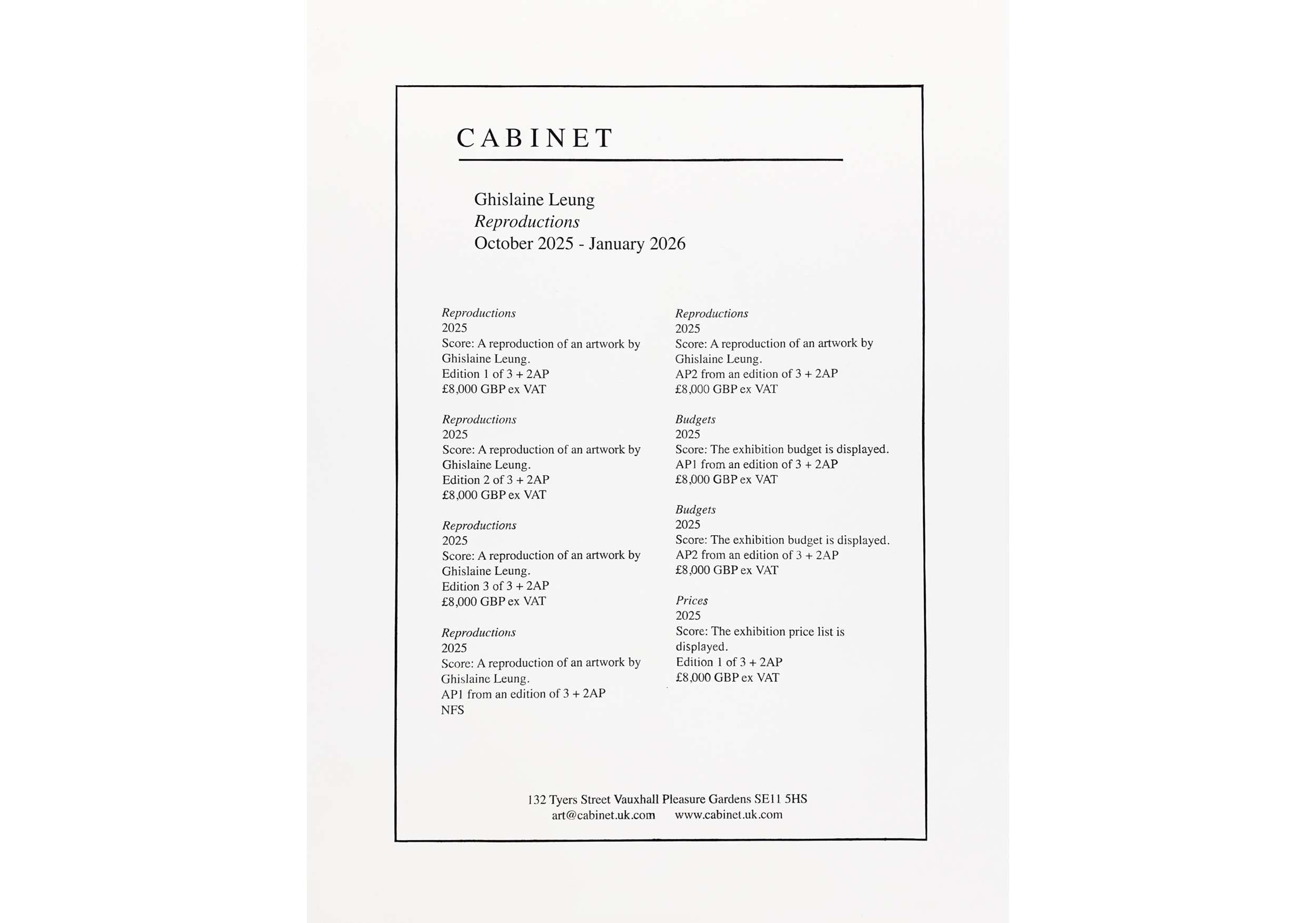 Ghislaine Leung 2025